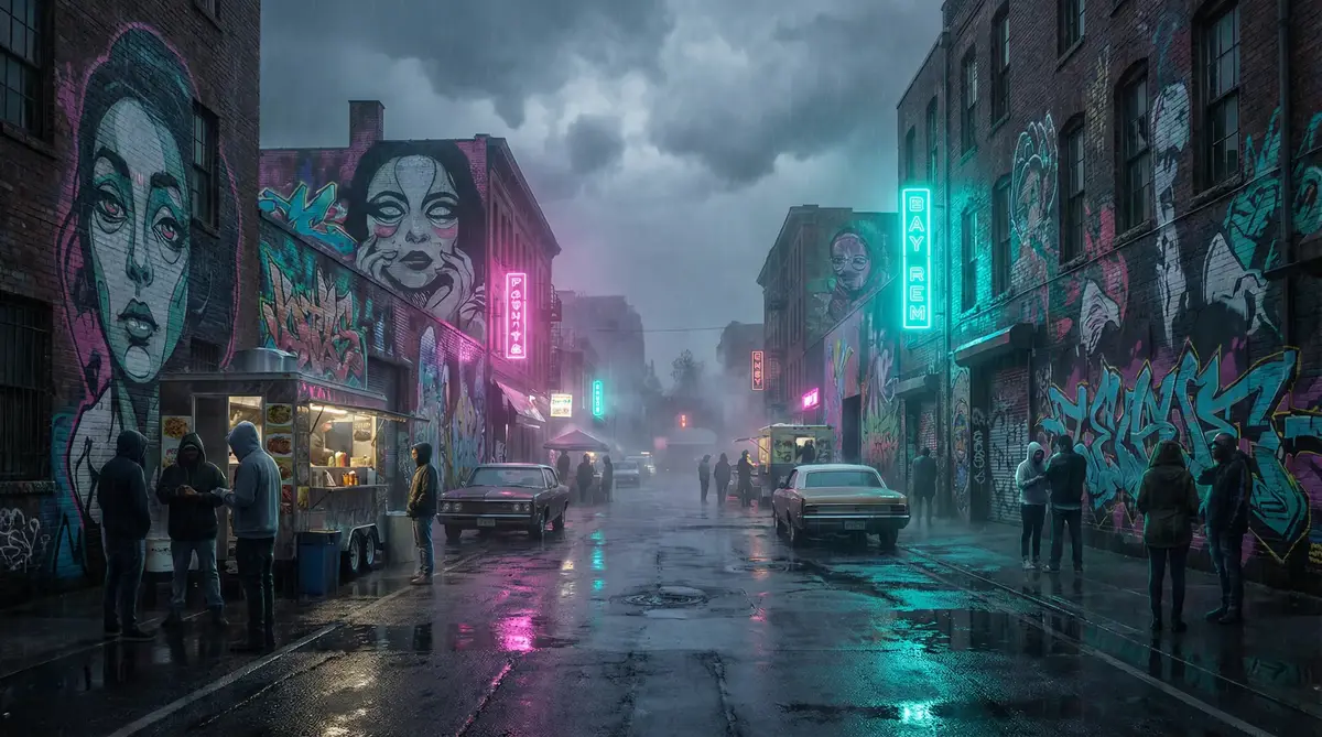 91n - 雨夜壁画街